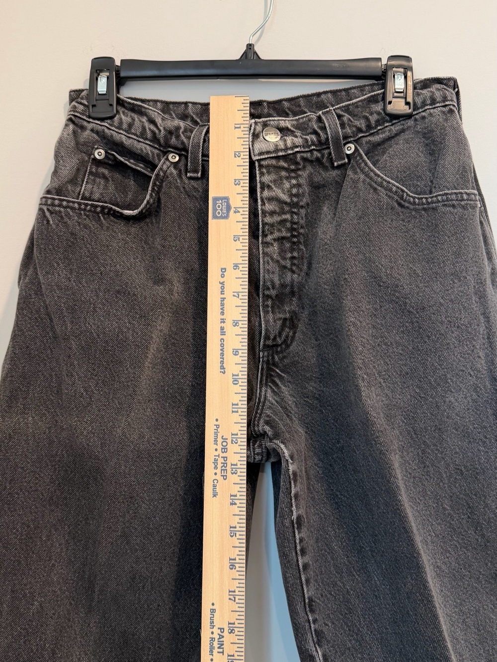 Lands' End Woman’s Charcoal Slim Straight Jeans-SEE MEASUREMENT PICTURES